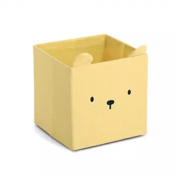 Boîte de rangement Zeller Ours jaune 28 x 28 x 28 cm 14491