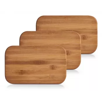 Ensemble de planches à découper Zeller en bambou, marron, 3 pièces (25260)