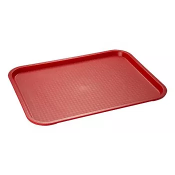 Plateau fast-food APS 450 x 355 mm rouge polypropylène