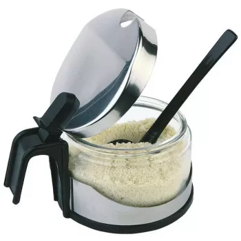 Salière à parmesan APS ECONOMIC, verre/acier inoxydable, 100 ml, 1 pièce (40453)