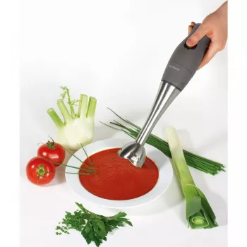 Mixeur plongeant Bomann avec tige en acier inoxydable, 400 W, 2 vitesses, fouet, hachoir (660551)