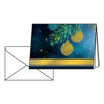 Cartes de Noël Sigel DS065 Golden Glitter avec enveloppes, DIN A6, 10 pièces