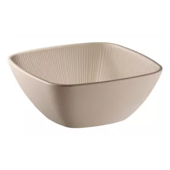 Plat de service carré APS NERO en mélamine 195 x 195 mm, sable 85416