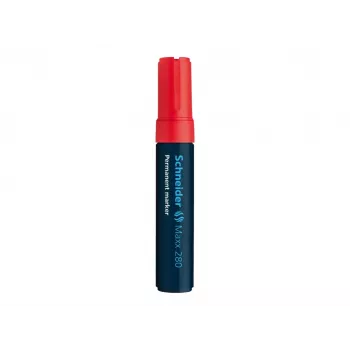 Marqueur permanent Schneider Maxx 280 rouge pointe biseau 4-12 mm 128002