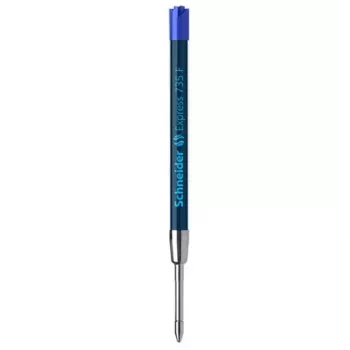 Recharge de stylo à bille SCHNEIDER Express 735, F, bleue, Plug & Play, lot de 10 (7353)