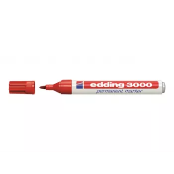 Edding 3000 ensemble de marqueurs permanents 4-3000-4-1999, noir/rouge/bleu/vert, résistant à l'eau 79628