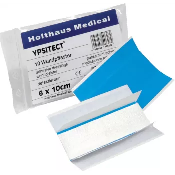 Pansement élastique bleu Holthaus Medical YPSITECT 6 x 10 cm, 10 pièces 40628