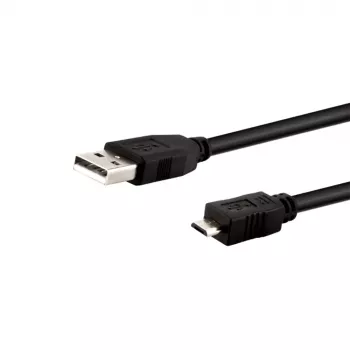 E+P Micro-USB 2.0 Cable B 1m CC549 - Black, 480 Mbps Data Transfer, 2A Charging 933290