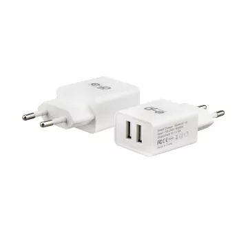 E+P AC102 USB Wall Charger 2-Port 2.4A 12W White