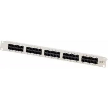 Panneau de brassage ISDN BULLITT CAT 3, 50 ports RJ45 femelles 8P4C non blindé, montage en rack 19 pouces 2U, noir
