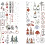 Rayher article décoratif film transfert Nordic Winter multicolore 2 feuilles (31663000)