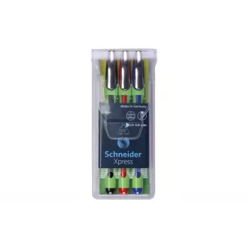 Schneider Fineliner XPRESS ensemble de 3 pièces (noir, bleu, rouge) 190093