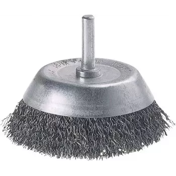 Brosse boisseau Wolfcraft avec queue 1/4 pouce (6,3 mm), fil d'acier noué 50 mm, 12500 tr/min, modèle 2108000