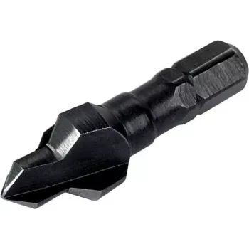 Wolfcraft 2546000 Countersink Bit 8 mm Hex Shank 1/4 inch HSS Single Flute 90°