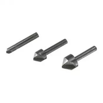 Wolfcraft 2504000 Countersink Set, 3-Piece, 6/12/16 mm, Tool Steel, Cylindrical Shank