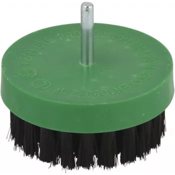 Wolfcraft 2713000 brosse à polir, diamètre 80 mm, coton, queue 6 mm, 4500 tr/min