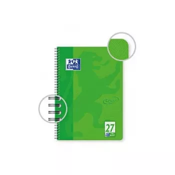 Bloc-notes OXFORD Collegeblock TOUCH réglure 27 ligné avec double marge DIN A4, 80 feuilles, 90 g/m², micro-perforé, 4 trous, certifié FSC, 1 bloc 400091924