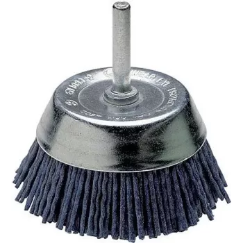 Brosse boisseau en nylon Wolfcraft, queue 1/4 inch (6,3 mm), diamètre 50 mm, 4500 tr/min 2729000