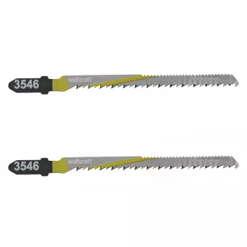 Wolfcraft 3546000 T 101 B lames de scie sauteuse, queue en T, HCS, 100 mm, lot de 2