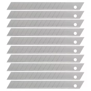 Wolfcraft Snap-off Blades 9 mm, 10 Pieces, High-Carbon Steel, 7 Segments, Universal Fit 4302000