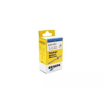 GESIPA PolyGrip® rivet aveugle acier inoxydable A2 4,8 x 15 mm, tête bombée, 50 pièces 1464828