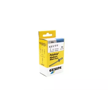 GESIPA PolyGrip® rivet aveugle 4,8x17mm aluminium/acier inoxydable tête bombée, 50 pièces 1464832