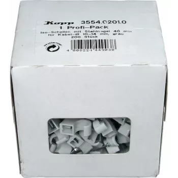 Pince de câble avec clou Kopp, 10-14 mm, grise, 200 pièces 355402010