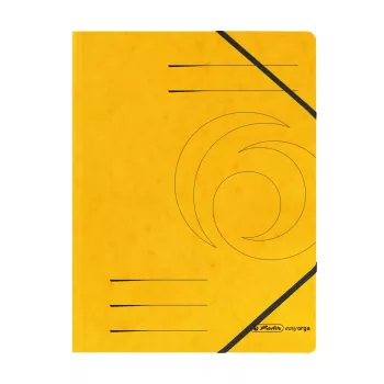 Chemise à coins élastiques Herlitz easy orga A4, jaune, lot de 5