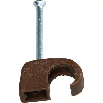 Clips de câble à clou HEINRICH KOPP, diamètre de faisceau 7-11 mm, marron, 50 pièces 342706082