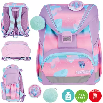 Ensemble de cartable ultraléger Herlitz Seahorse Ocean Lights 6-9 ans