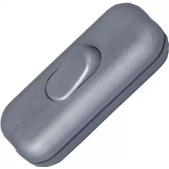 HEINRICH KOPP Interrupteur intermédiaire de câble avec décharge de traction, argent, 1 pôle marche/arrêt, 2 A, 250 V 191320086