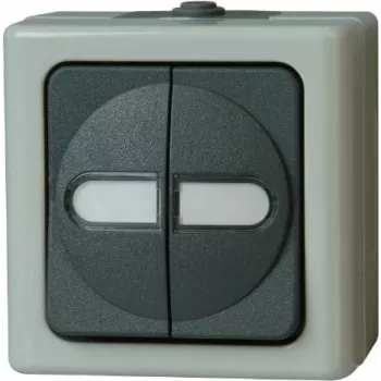 HEINRICH KOPP interrupteur série en saillie pièce humide bleu électrique gris 10A 250V 560556003