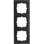 Cadre de recouvrement 3 postes KOPP HK07 PURE, noir mat 407050004