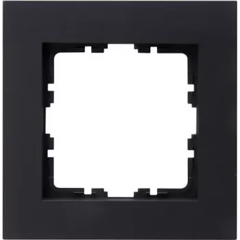Cadre de recouvrement 1 poste HEINRICH KOPP HK07 PURE, anthracite, 86x86x9,5mm, IP20, fixation à clips 406815004