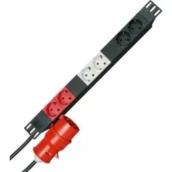 Multiprise rack 19 pouces HEINRICH KOPP 6 postes Schuko avec interrupteur, 1U, noire 930105013