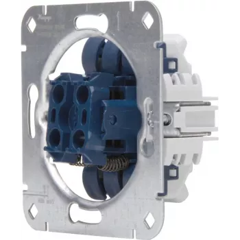 Mécanisme de bouton-poussoir pour volet/store encastré HEINRICH KOPP 507900009, 250V, 10AX, IP20, aluminium