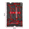Ensemble d'inserts de coffret 9 pièces pour E-Case Einhell 370526, rouge/noir