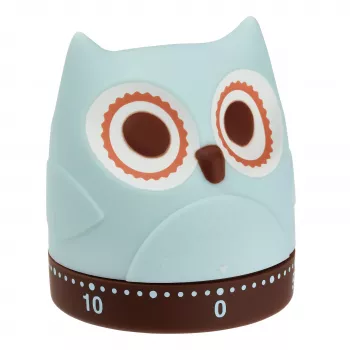 Minuteur de cuisine mécanique TFA Dostmann Eule, turquoise, 60 minutes, analogique, sans piles 38.1039