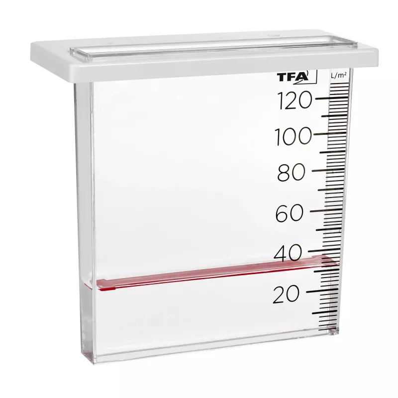 Pluviomètre TFA Dostmann 47.1014 120 mm transparent/blanc