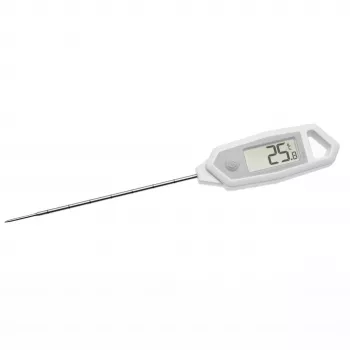 Thermomètre à main TFA Dostmann 30.1064.02.K blanc °F/°C -40 à 250 °C avec écran intégré