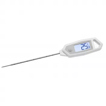Thermomètre à main TFA Dostmann 30.1064.02.K blanc °F/°C -40 à 250 °C avec écran intégré