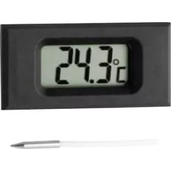 Thermomètre encastrable avec sonde à câble TFA Dostmann, noir (n° cat. 30.2025)