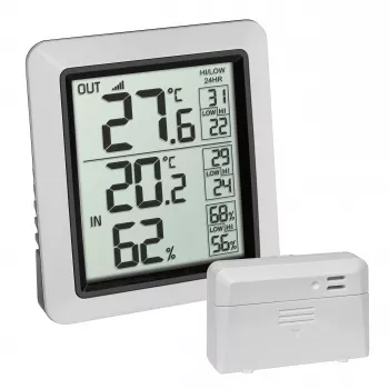 Thermomètre intérieur/extérieur sans fil TFA Dostmann INFO noir-gris 30.3065.02