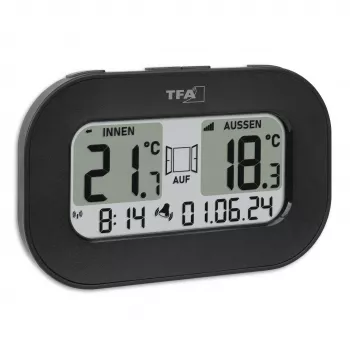 Thermomètre numérique sans fil TFA Dostmann COOL@HOME, noir 30.3046.01