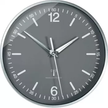 TFA Dostmann 60.3503 horloge murale en aluminium radio-pilotée, noire