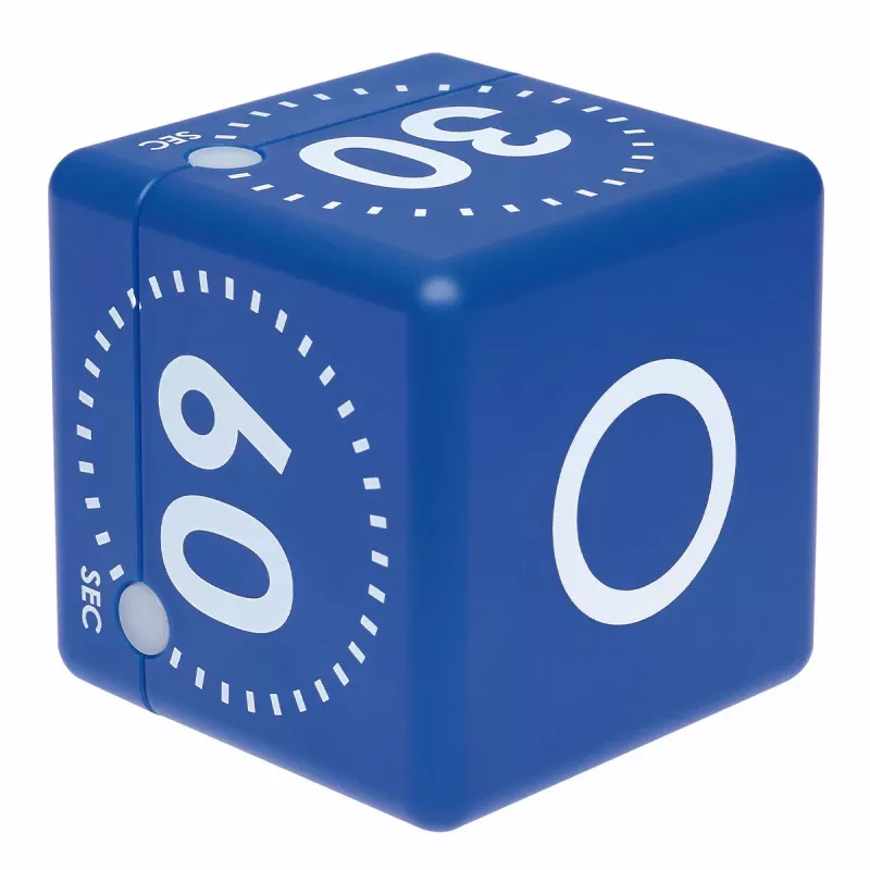 TFA Dostmann Timer CUBE Minuteur cube numérique, bleu 38.2036.06