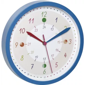 TFA Dostmann 60.3058.06.90 Horloge murale à quartz 308 mm bleue