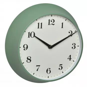 TFA Dostmann 60.3540.04 Horloge murale radio-pilotée avec thermomètre et hygromètre, vert menthe