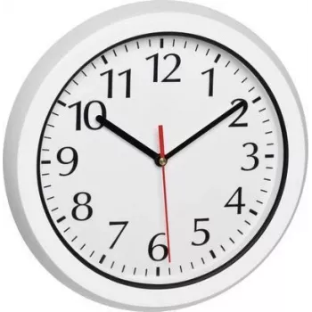 TFA Dostmann 60.3542.02 Horloge murale radio-pilotée 30 cm blanche résistante aux éclaboussures pour salle de bain