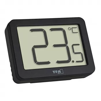 TFA Dostmann thermomètre numérique avec sonde externe, noir (30.1065.01)